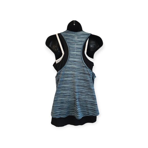 Tangerine Women's Racerback Tank Top Space Dye Blue Double Layer Size Small - Picture 2 of 7
